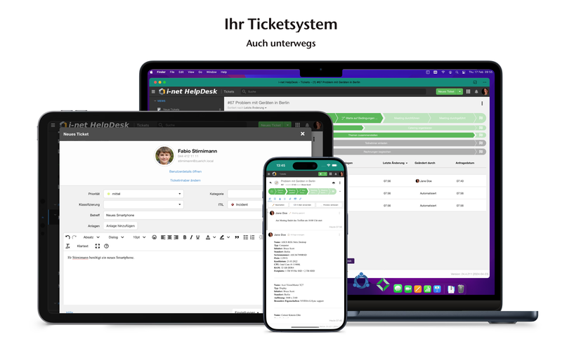 Ihr Ticketsystem auch für unterwegs