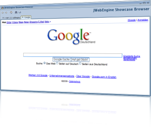 Rendered Google website via pure java browser