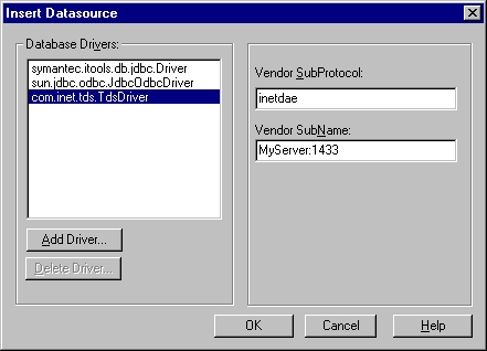 Insert Datasource